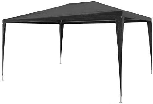 Tonnelle de Jardin, Tente de Réception Pavillon Barnum de Jardin 3x4 m PE Anthracite