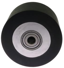 Rueda de lijadora de banda de caucho con superficie lisa de 100 x 50 mm/60 mm/70 mm, rueda de contacto con soporte trasero y rodamientos instalados(100x60mm 1621)