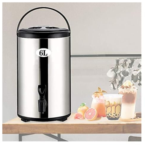 Dispensador de Agua Caliente, Termo para Bebidas Acero Inoxidable 304 con Grifo, 6-20L Capacidad para Café, Té, Sopa - Uso Profesional (Catering, Oficina, Fiestas)