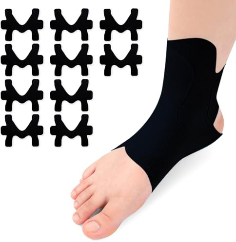 FABENIC Flex Pro - Bandes de Chevilles Kinesiologiques Imperméables, Soutien Élastique pour une Utilisation Sportive，offrant Un Soutien élastique idéal, adaptée à Une Utilisation Sportive (Noir10)