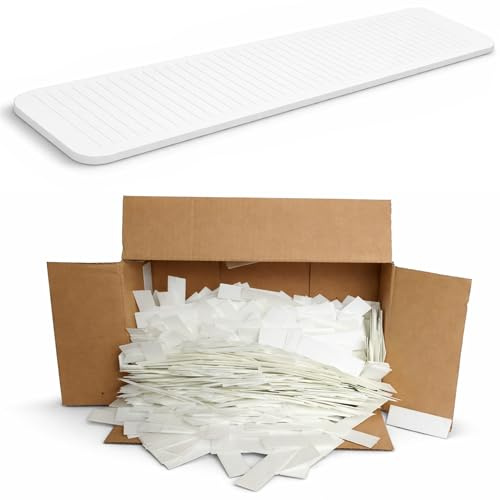 Verglasungsklötze Kunststoff - 30 x 100 mm - Sechs Höhen von 1 bis 6 mm - Abstandhalter - Distanzklötze - Unterlegplatten - Fensterklötze (30mm - 1-6mm - 1000 Stück) (1 mm (Weiß))