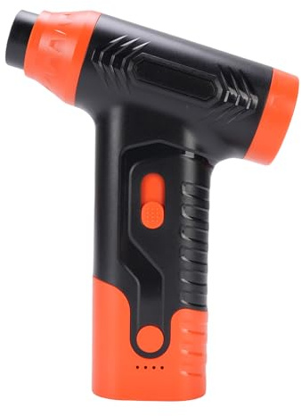 Eminchu Aspirapolvere per Auto Air Duster da 130000 Giri/min, Soffiatore Elettrico Turbofan Ad Alta velocità con Aspirapolvere Integrato e Batteria da 2500 MAh, per la Pulizia Dell (ORANGE)