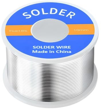 1.0mm 100g Rosin Core Solder Wire, Low Melting Point, 2% Flux Core Tin Wire for Electrical Soldering, PCB Repair, DIY Electronics and Home Appliance Fixing