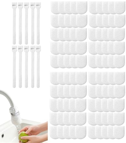 Faucet Filter Cotton Bag, Cotton Tap Water Filter for Kitchen Sink, Faucet Filter Bag for Filtering Rust, Silt and Sediment, Kitchen Splash-Proof Filters Bagsfor Home and Bathroom Daily Use (100PCS)