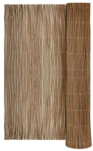 HFXHIJXQ Valla de mimbre natural de 150 x 300 cm, estera de mimbre, protección visual para jardín, terraza y balcón, valla de privacidad natural de mimbre, resistente y decorativa