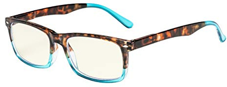 Eyekepper UV Schutz Lesen Gläser Computer Leser Mens Frauen (Schildkröte - Blau, 2.00)