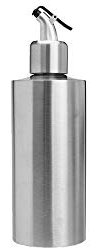 Gteller Distributeur d'huile d'olive en acier inoxydable, bec verseur anti-fuite pour huile, sauce soja, vinaigre et vin de cuisine 550 ml/350 ml/250 ml (modèle B 550 ml)