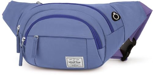 Wind Took Bauchtasche Gürteltasche Brusttasche Stylisch groß Hüfttasche Sport Handytasche mit Kopfhörer Port für Reise Wanderung Outdoor Running, Damen und Herren, 35×7.5×15cm