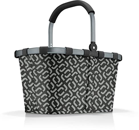 reisenthel carrybag in Signature Schwarz – Stabiler Einkaufskorb mit viel Stauraum und praktischer Innentasche – Elegantes und wasserabweisendes Design
