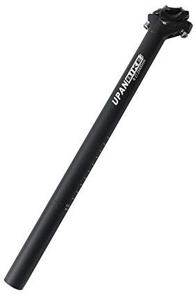 UPANBIKE cykelsadelstolpe aluminiumlegering längd 400 mm diameter 27,2 mm (svart)