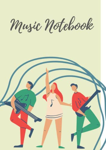 Notenheft / Notenbuch / Notenblock / Musikheft: DIN A4 - 100 Seiten - Blanko zum Ausfüllen - Große Lineatur - Für Schüler, Lehrer, Profi- und Hobby-Musiker