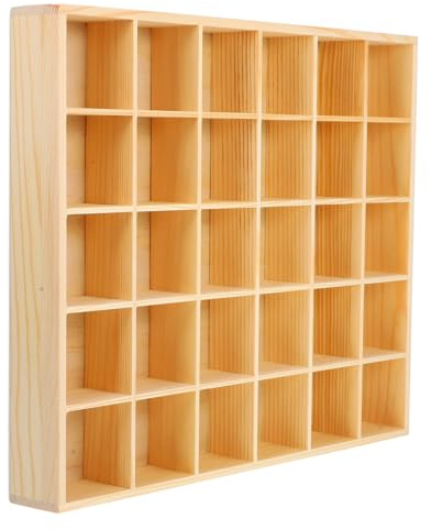 Gatuida Caja Organizadora de Madera 30 Compartimentos con Joyas | Organizador Ropa Interior, Bandeja Apilable sin Tapa, Ordena Pendientes y Pulseras Cajón