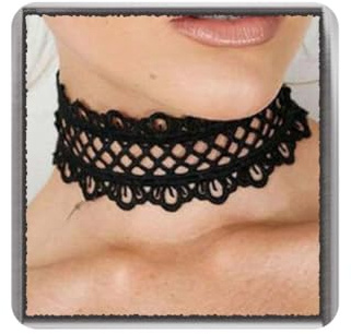 Ushiny Mesh Choker Neacklace schwarze Hallow Halskette täglicher Hals Zubehör für Frauen