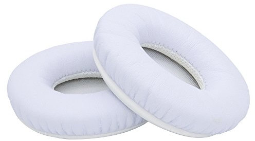 Cuscinetti Auricolari di Ricambio per Beats Dr. Dre Solo HD Wired/Solo 1.0 Wired Headphone Cuffie di MMOBIEL - Memory Foam Protein PU Cuscinetti - Padiglioni Cuffie – Bianco