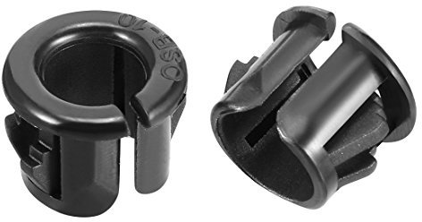 sourcingmap 30pcs 10mm Mounted Dia Cable Hose Snap Bushing Grommet Protector Black
