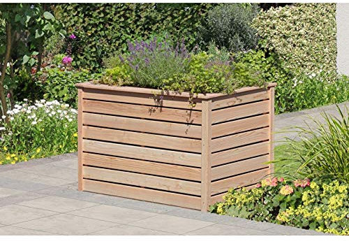 Gartenwelt Riegelsberger Elegantes Hochbeet 125x85xH80 cm Lärche Natur 20x90mm Kräuterbeet Pflanzbeet Gemüsebeet