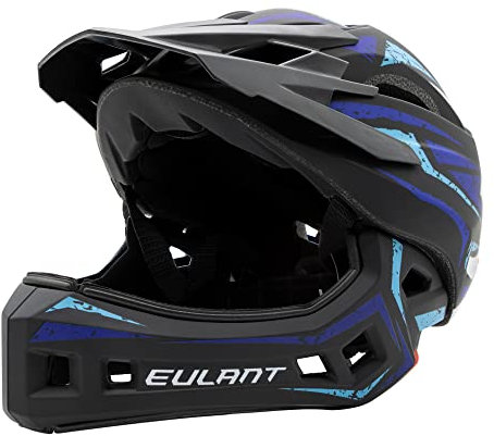 EULANT Fahrradhelm mit Kinnschutz für Jugendliche,Kinder Fullface Helm,BMX helme Jungen,Downhill Helm Mädchen,MTB Integralhelm Con EIN-Knopf-Entfernen Kinnschutz & Hinterer Einsteller