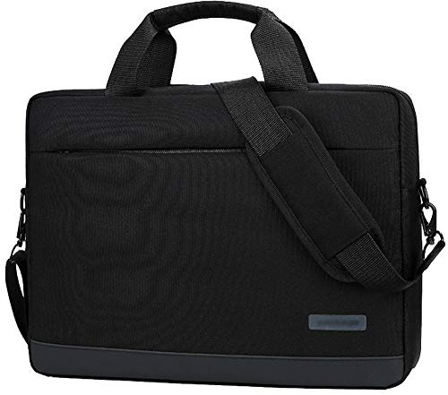 Bolso Bandolera/Maletín para Portátli, 14 Pulgadas Funda Protectora Laptop Sleeve Dura y Impermeable para Ordenador Notebook/MacBook Air & Pro,Negro,14 Pulgada