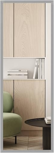 nielsen HOME Wandspiegel, 50 x 150 cm, Holz (MDF), Silber Glanz, Ganzkörperspiegel für alle Wohnbereiche, Hoch- & Querformat, anpassbare Aufhänger, Oslo