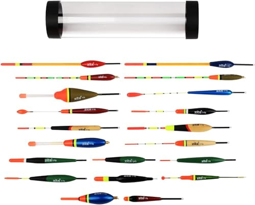 Zite Fishing Allround Posen-Set - Angelposen & Schwimmer zum Angeln | 20 Knicklicht-Posen Waggler Mehr mit Posen-Rohr, Posen Angeln Angelzubehör Set Angel Schwimmer, Angel Posen Pose Angelpose
