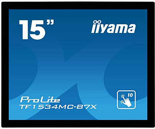 Iiyama Prolite Tf1534mC-B7x - LeD-Monitor - 38 Cm (15) - Offener Rahmen - Touchscreen - 1024 X 768 - Tn - 370 Cd/m? - 700:1 - 8 Ms - Hdmi, Vga, Disp