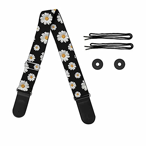 Pizding Starry Gitarrengurt Verstellbarer Schultergurt Ersatz Handtasche Bass, gänseblümchen, One size