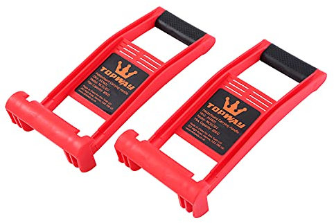 TOPWAY Plasterboard Carrier Drywall Panel Carrying Handle, 2PCs 80kg Capacity Plywood MDF Wood Lifting Tool 347601
