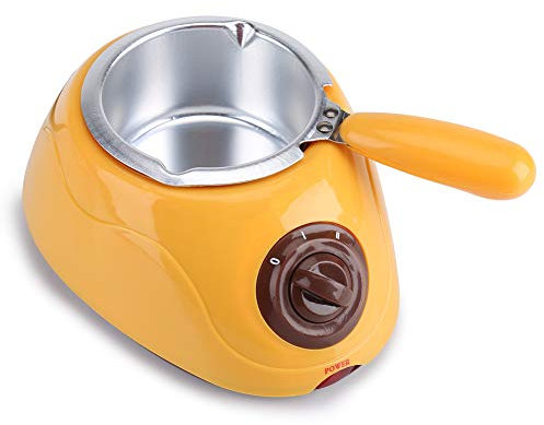 Schokoladen-Schmelzmaschine, Elektrische Schokolade Schmelzen Topf Elektrischer Schokoladenschmelzer für schokolade süßigkeiten butter käse karamell (Gelb)