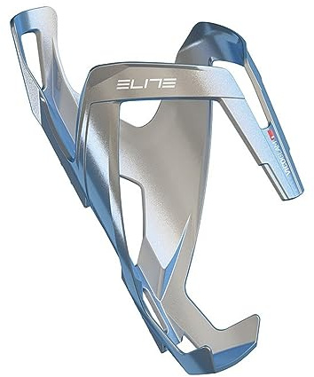 Elite Vico Glam Flaschenhalter – Metal Grau Weißes Grafikdesign – Carbon Trinkflaschenhalter Fahrrad – Leicht Stabil – Rennrad MTB Gravel Kompatibel