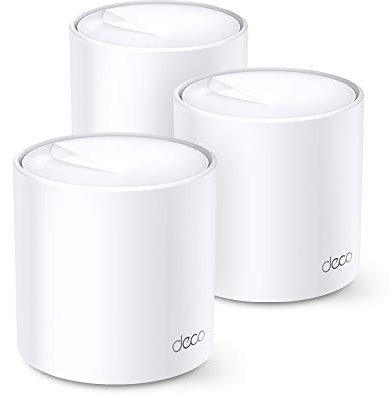 TP-Link Deco X60(3-Pack) V3.20- Sistema Wi-Fi 6 Mesh AI AX5400,Cobertura WiFi de 650 m2, 2xPuerto Gigabit, Fácil Instalación, Control Parental,WPA3, Compatible con Routers de Fibra
