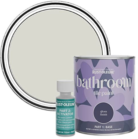 Rust-Oleum Brown Water-Resistant Bathroom Tile Paint in Gloss Finish - Mocha 750ml