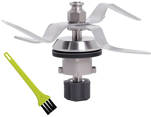Poweka Ersatzmesser aus Edelstahl Kompatibel mit Silver-Crest Monsieur Cuisine Connect Küchenmaschine mit Reinigungsbürste