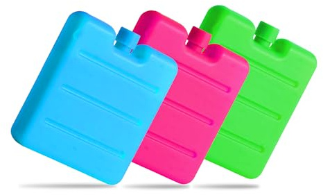 G4GADGET 12 Pack 8cm Freezer Blocks – Reusable Ice Packs for Lunch Boxes, Cooler Bags, Camping, Picnic, Travel & Outdoor Activities – Long-Lasting, Compact & Portable Cooling Solution