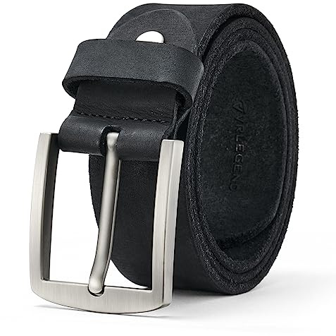 VRLEGEND Ledergürtel Herren Gürtel Leder Vollledergürtel Herrengürtel Jeans-Gürtel Echtleder 3.8cm Breit mit Geschenkbox