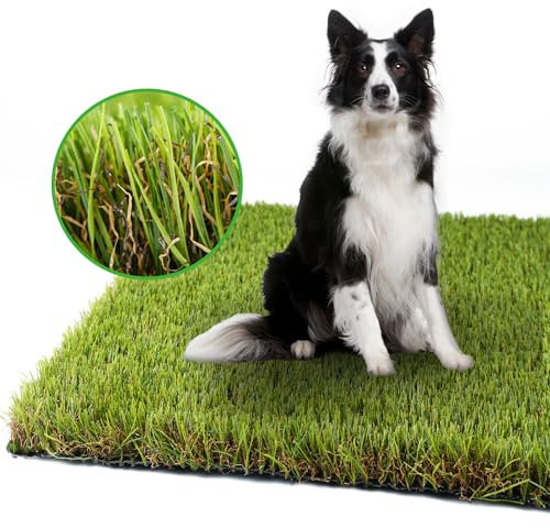 LGR SHINE Artificial Grass Turf for Dogs 4 ft x 6 ft,1.38 inch Fake Grass Pee Pad for Puppy Potty Training，Faux pet Grass Rug for Indoor/Outdoor Patio,Dogs Wee Wee Pad,Turf Grass Mat for Dogs Potty
