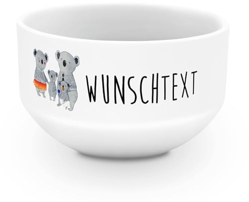 Mr. & Mrs. Panda Schüssel personalisiert Koala Familie - Personalisierte Geschenke, Müslischüssel, Schale, Papa, Mama, Müslischale, Kinder, Muttertag, Suppenschüssel, Familienzeit