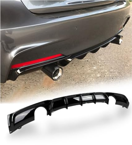 MpTuned BMW F30 F31 Diffusor Schwarz glänzend für 3er-Serie M Sport 2013–2018 335i 335d 340i 340d