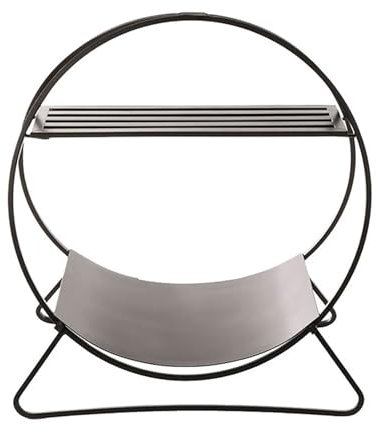 YJKKZQLB Étagère à bois de chauffage de 63,5 cm, support de bûches de bois de chauffage, support de bois de chauffage, étagère de rangement en acier avec revêtement en poudre pour porche, terrasse