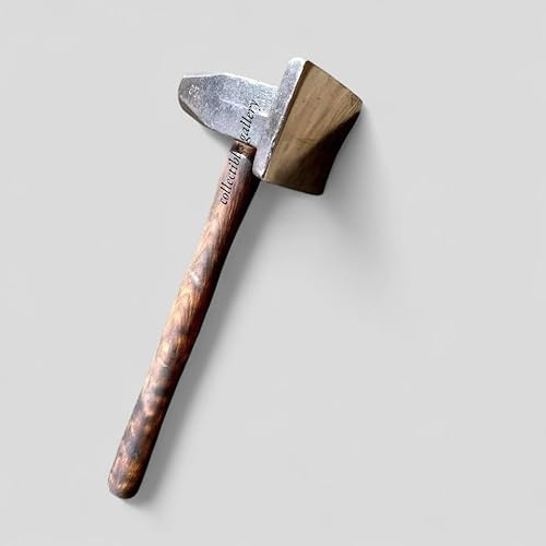 3lb Blacksmith Flatter Hammer – Solid Steel Forging Hammer with Ash Wood Handle | Heavy-Duty Blacksmithing Tool for Metal Shaping, Bladesmiths, Farriers & Forging Work