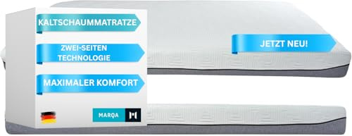 MARQA | Matratze 100x200 | Kaltschaum | Gelschaum | Höhe 18 cm | Härtegrad H3/H4 | Rollmatratze | (100x200) |Antibakteriell Orthopädische Matratzen