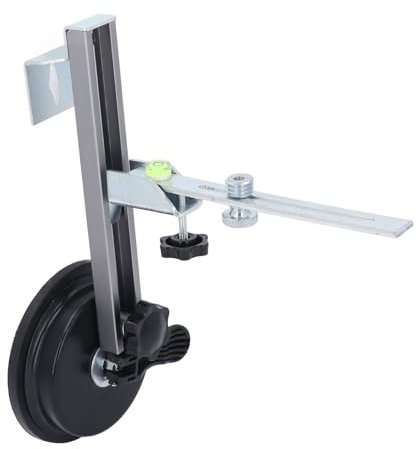 Soporte para Herramienta de Nivelación, Fuerte Soporte en Forma de L Nivelación con Burbuja y Ventosa Soporte de Montaje en Pared Multifuncional Aleación de Aluminio Nivelador