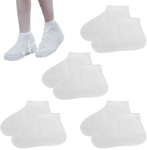 MFCGHXR Protections Impermeables pour Chaussures - Surchaussures Jetables en Silicone - Compagnon Parfait pour Moto et Pluie - Surchaussures Lavables pour Toutes Les Chaussures