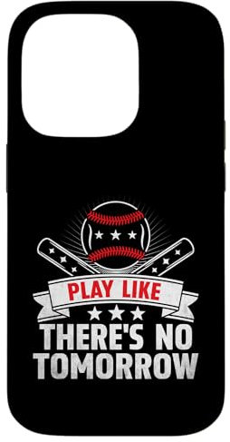 Coque pour iPhone 14 Pro Jouez comme il n'y a pas de tomorrow Catcher Pitcher Softball