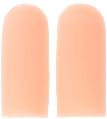 FRCOLOR Silicone Finger Protective Covers Gel Sleeves Non-Slip Reusable Finger Cots for Callus Relief Lightweight Washable Protector Gel for Travel and Daily Use