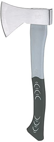Hacha con mango ergonómico de fibra de vidrio, DIN 5131 B – 7294 B, ideal para cortar madera y realizar labores de bricolaje.