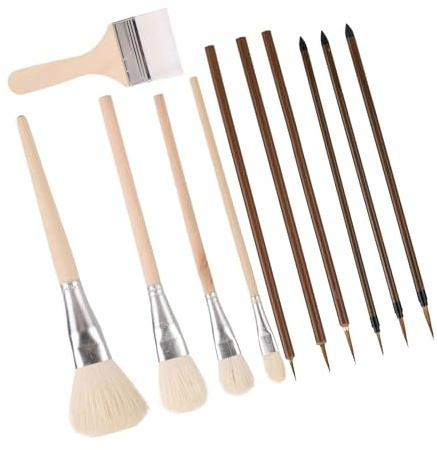 11 Pcs Watercolor Brushes Ceramic Painting Brush Artist Paint Brushes Practical Art Paintbrush Set Drawing Supplies