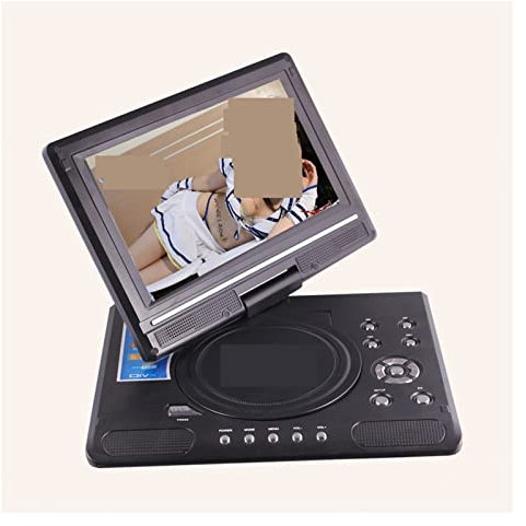 Lettore Dvd da Viaggio, Lettore Dvd EVD Portatile elettronico da 9,8 Pollici TV 270 Girevole Widescreen VCD CD MP3/4 SD USB Gioco TV Mobile Girevole