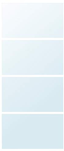 ProTuning AULI Lot de 4 panneaux pour cadre de porte coulissante, miroir en verre, 100 x 236 cm