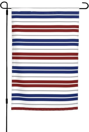 Drapeau de jardin double face 45 x 30 cm, rouge, bleu, blanc, gris, drapeaux de jardin pour extérieur, toutes saisons, bannière décorative pour porche, terrasse, pelouse, drapeaux de maison aux
