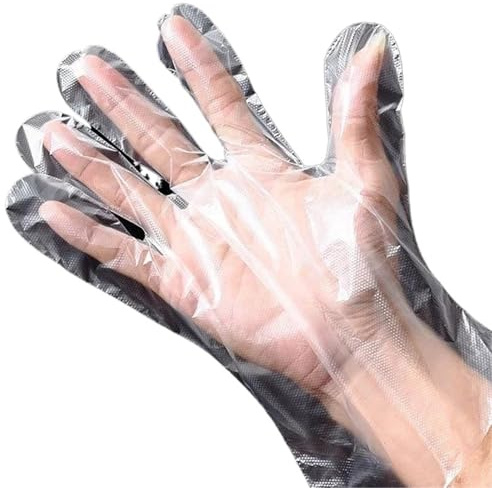 Guanti monouso trasparenti in plastica usa e getta impermeabili for cucina ristorante Per Cucinare(300PCS)
